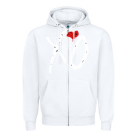 White xo  (3) Zipper Hoodie - linhVisuals