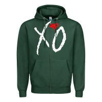 Sports Green xo Zipper Hoodie - linhVisuals
