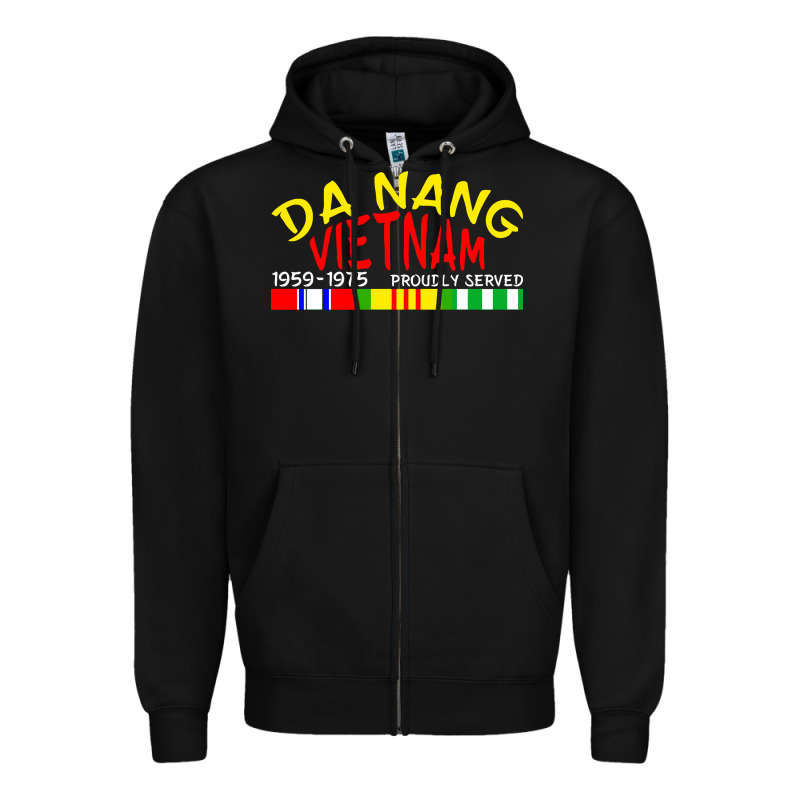 Da Nang Vietnam War Veteran Military Zipper Hoodie by linhVisuals | Teevron