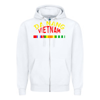 White da nang vietnam war veteran military Zipper Hoodie - linhVisuals