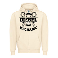 Sandshell diesel mechanic Zipper Hoodie - linhVisuals