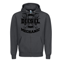 Smoke diesel mechanic Zipper Hoodie - linhVisuals