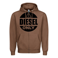 Chestnut Diesel Only Zipper Hoodie - linhVisuals