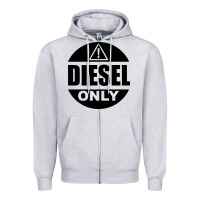 Heather Grey Diesel Only Zipper Hoodie - linhVisuals