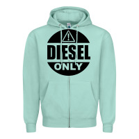 Seafoam Diesel Only Zipper Hoodie - linhVisuals