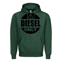 Sports Green Diesel Only Zipper Hoodie - linhVisuals