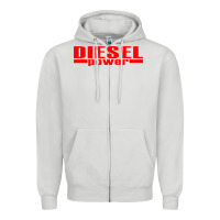 Dove Grey Diesel Power Zipper Hoodie - linhVisuals