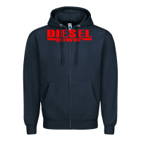 Navy Diesel Power Zipper Hoodie - linhVisuals