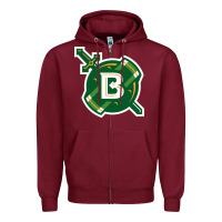 Burgundy Belhaven University Zipper Hoodie - linhVisuals