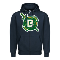 Navy Belhaven University Zipper Hoodie - linhVisuals