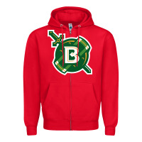 Red Belhaven University Zipper Hoodie - linhVisuals