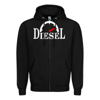 Black diesel stylish Zipper Hoodie - linhVisuals