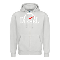 Dove Grey diesel stylish Zipper Hoodie - linhVisuals