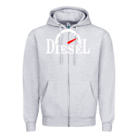 Heather Grey diesel stylish Zipper Hoodie - linhVisuals