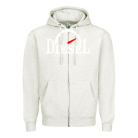 Oatmeal Heather diesel stylish Zipper Hoodie - linhVisuals