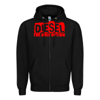 Black Diesel The Only Option Zipper Hoodie - linhVisuals