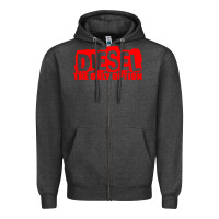 Charcoal Heather Diesel The Only Option Zipper Hoodie - linhVisuals