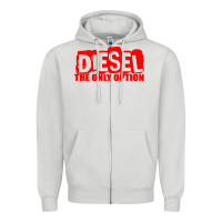 Dove Grey Diesel The Only Option Zipper Hoodie - linhVisuals