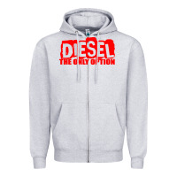 Heather Grey Diesel The Only Option Zipper Hoodie - linhVisuals