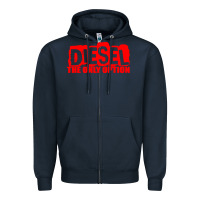 Navy Diesel The Only Option Zipper Hoodie - linhVisuals