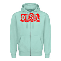 Seafoam Diesel The Only Option Zipper Hoodie - linhVisuals