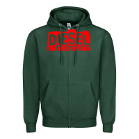 Sports Green Diesel The Only Option Zipper Hoodie - linhVisuals