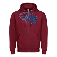 Burgundy brevard college Zipper Hoodie - linhVisuals