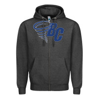 Charcoal Heather brevard college Zipper Hoodie - linhVisuals