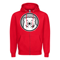 Red bowdoin college Zipper Hoodie - linhVisuals