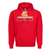 Red brooklyn college Zipper Hoodie - linhVisuals