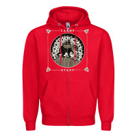 Red caamp Zipper Hoodie - linhVisuals