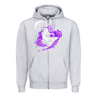 Heather Grey techno astronaut electronic music rave festival raver t shirt Zipper Hoodie - linhVisuals