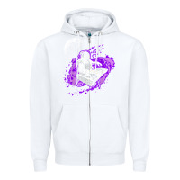 White techno astronaut electronic music rave festival raver t shirt Zipper Hoodie - linhVisuals