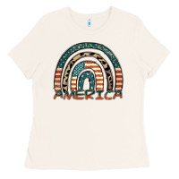 Bone America rainbow Ladies Tee - FaDigitalArtStudio