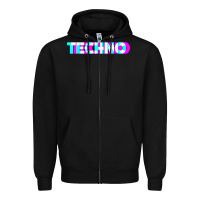 Techno Music T Shirt Zipper Hoodie | Teevron
