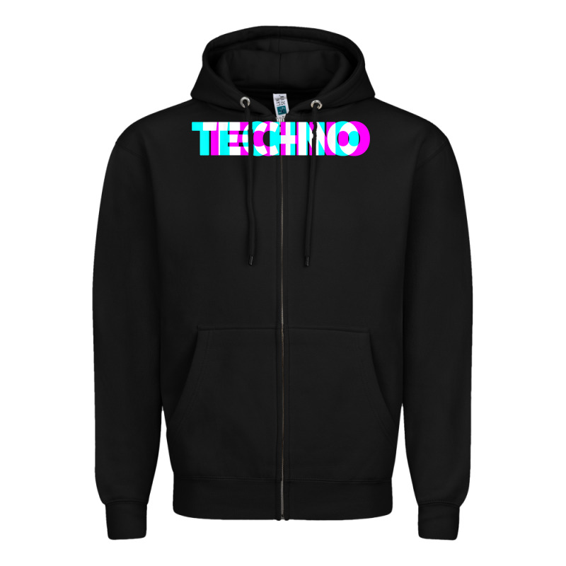 Techno Music T Shirt Zipper Hoodie by linhVisuals | Teevron