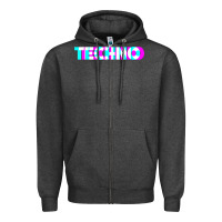 Charcoal Heather techno music t shirt Zipper Hoodie - linhVisuals