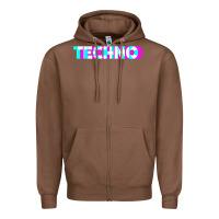 Chestnut techno music t shirt Zipper Hoodie - linhVisuals