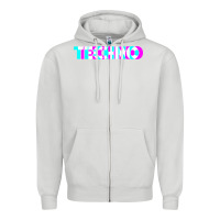 Dove Grey techno music t shirt Zipper Hoodie - linhVisuals