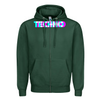 Sports Green techno music t shirt Zipper Hoodie - linhVisuals