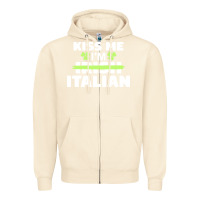 Sandshell kiss me im italian t  shirt kiss me i'm irish italian patriotic st pat Zipper Hoodie - linhVisuals