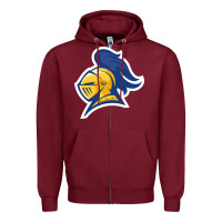 Burgundy Carleton College Zipper Hoodie - linhVisuals