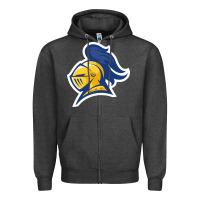 Charcoal Heather Carleton College Zipper Hoodie - linhVisuals