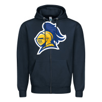 Navy Carleton College Zipper Hoodie - linhVisuals