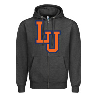 Charcoal Heather langston university lion Zipper Hoodie - linhVisuals