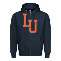 Navy langston university lion Zipper Hoodie - linhVisuals