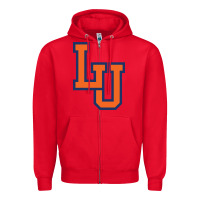 Red langston university lion Zipper Hoodie - linhVisuals
