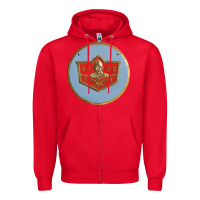 Red desoto Zipper Hoodie - linhVisuals