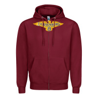Burgundy duesenberg straight Zipper Hoodie - linhVisuals