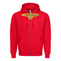 Red duesenberg straight Zipper Hoodie - linhVisuals